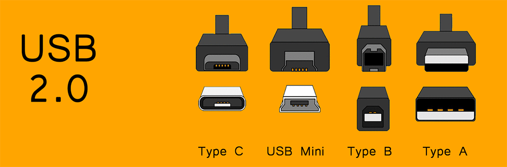 Typy konektorů USB 2.0