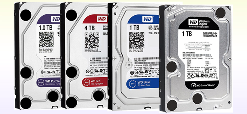 Western Digital - zpracované modely pevných disků HDD